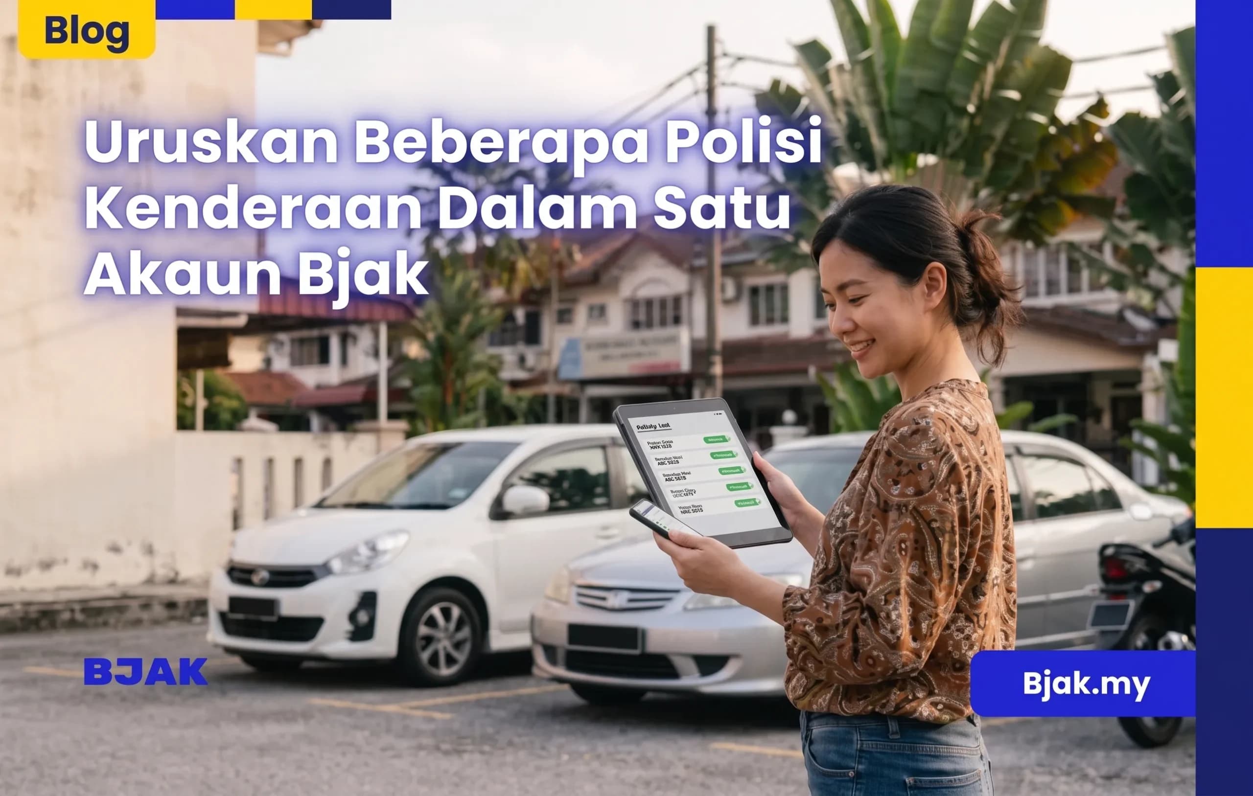 Uruskan Beberapa Polisi Kenderaan Dalam Satu Akaun Bjak
