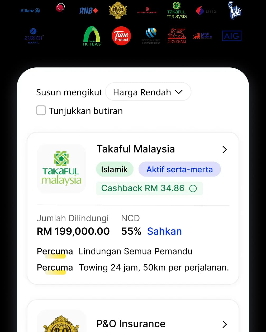 Banding 16 syarikat insurans