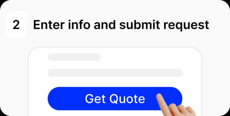 Enter info and submit request